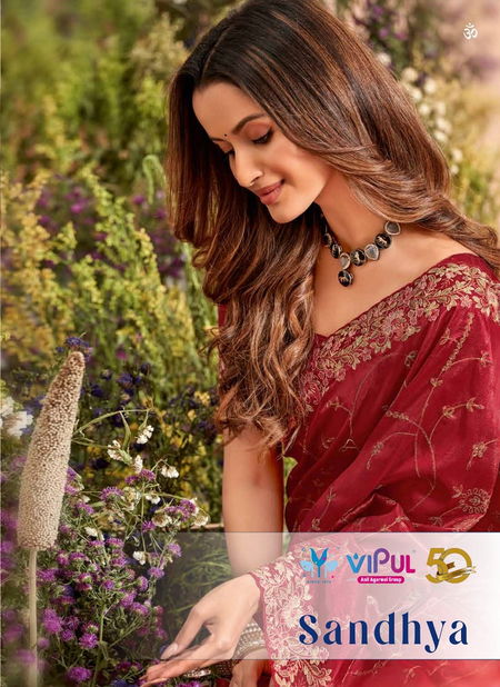 Sandhya By Vipul Silk Wedding Wear Saree Online Wholesale Catalog